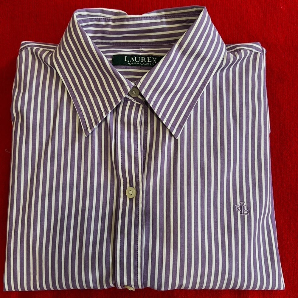 Women's Purple Striped Men's Shirt